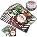 TINKSKY Christmas Placemats Table Mats Cup Coasters Non Slip Heat Resistant 12 pcs (Random)