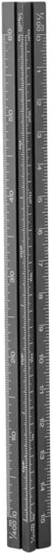 Ruler, Triangular, Aluminium, Black, Length 15 Cm By Monograph