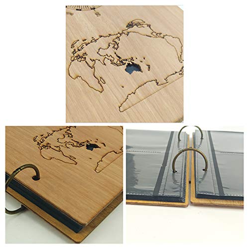 Schliersee Photo Album 4x6 Wooden Columbus's Voyage Cover Vintage Photo Book Hold 120 Photos - Thumbnail 5