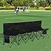 Yaheetech Portable Folding Bench 6-Seat Fabric Outdoor Chair for Teamwork Activities, Sports, Party, Open and Closed Easily with Carrying Bag