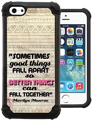 CorpCase iPhone 5C Case / iPhone 5C Cover - Marilyn Monroe Quote Inspirational Good Things Fall Apart / Hybrid Unique Case With Great Protection