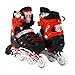 Kids Adjustable Inline Roller Blade Skates Scale Sports Red Small Sizes Safe Durable Outdoor Featuring Illuminating Front Wheels 905