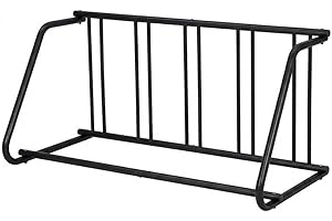 Floor 5 Bike Rack, Single Side Grid Bicycle Floor Parking Stand, Sturdy Garage Bike Rack, Compact Storage Stand for Streets, 