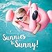 Whiteleopard Baby Pool Float, Flamingo Inflatable Rafts Swim Ring Swimming Pool Toys for Kids- Bonus Carry Bag & Flamingo Drink Float