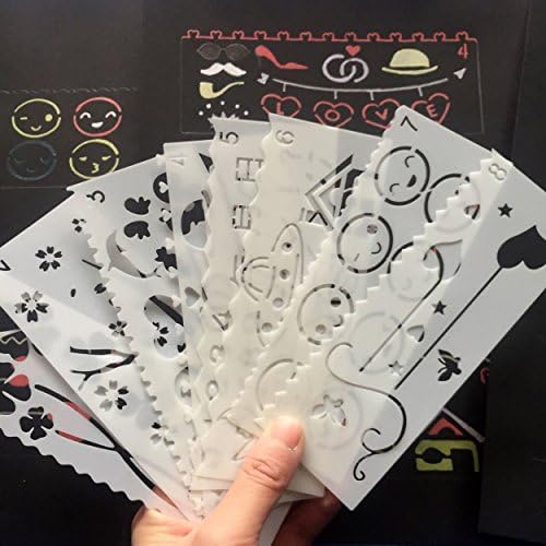 Drawing and Painting Stencils with flower and animals stencils for Kids Making Stencils, 8pcs PCS Stencils for Scrap booking,Planner,Notebook,Diary (20pcs)