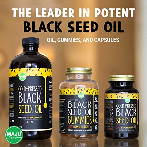 MAJU's Black Seed Oil Gummies 90ct, World's 1st, 2.5X Oil Per BSO Gummy