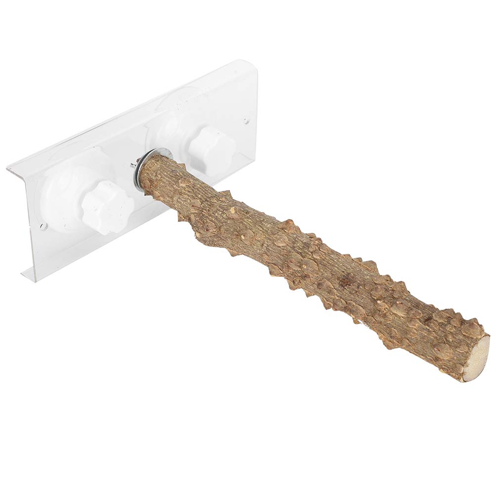 cersalt 25CM Bird Shower Perch for Parrots with Suction Cup, Anti-Skid & Bite Resistant, Portable & Easy to Disassemble