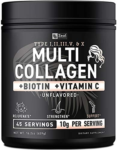 Amazon Com Premium Collagen Peptides Powder 1 2 3 5 10 Multi Collagen Protein Vitamin C Biotin Hyaluronic Acid Collagen Powder For Women Hair Skin And Nails