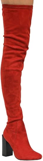 rust color over the knee boots