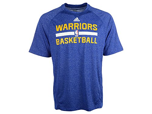 Golden State Warriors Heather Blue Climalite Practice Short Sleeve Shirt by Adidas