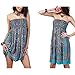M.Brock Womens Strapless Baroque Floral Sundress Bohemian Vintage Tube Dress Boho Sexy Summer Beachwear A-green2 2XL