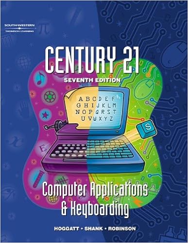 Century 21 Computer Applications Keyboarding Hoggatt Jack P Shank Jon A Robinson Jerry W 9780538691529 Amazon Com Books