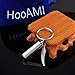 HooAMI Silver Tone Angel Wing with Cylinder Cremation Urn Keychain Keepsake Memorial Ashes Jewelry