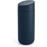 Fellow 16 oz Carter Slide Travel Mug – One-Handed Slide Lid, Vacuum Insulated Stainless Steel Tumbler with Ceramic Interior for Hot and Cold Drinks, Leak-Proof and Dishwasher Safe, Stone Blue