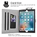 iPad Air 2 Case, Cambond Ultra Slim/Light Weight Sleep Awake/Smart Stand Case Cover with Card Slots and Stylus Holder, Protective Premium PU Leather Cover Case for Apple iPad Air 2 (Black)