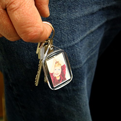 50 Clear Acrylic Photo Keychains by Kurtzy 5.4cm x 3.2cm Translucent