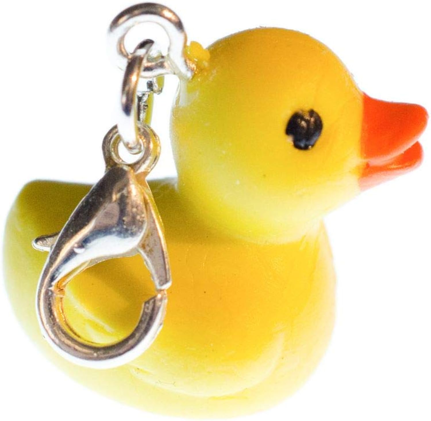 Miniblings Duck Rubber Ducks Charm Pendant Zipper Pull Squeaky Bath Duckie, Multicolored, 20mm