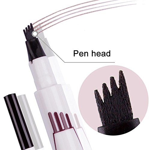 birl019 Microblading Tattoo Eyebrow Ink Pen Fork Tip Sketch Enhancer Waterproof Eye Brow Makeup Pencil