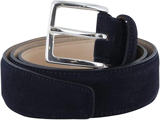 navy blue suede belt mens