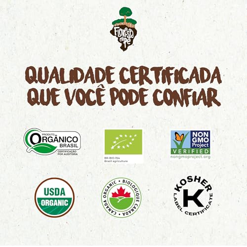 Castanha-do-Pará 500g Orgânica Inteira – Fonte de Proteína Vegetal e Selênio – Vegana, Kosher, Sem Glúten, Sem Conservantes – Floresta em Pé