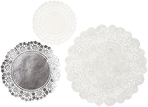 Party Porcelain Silver Paper Doilies x 24