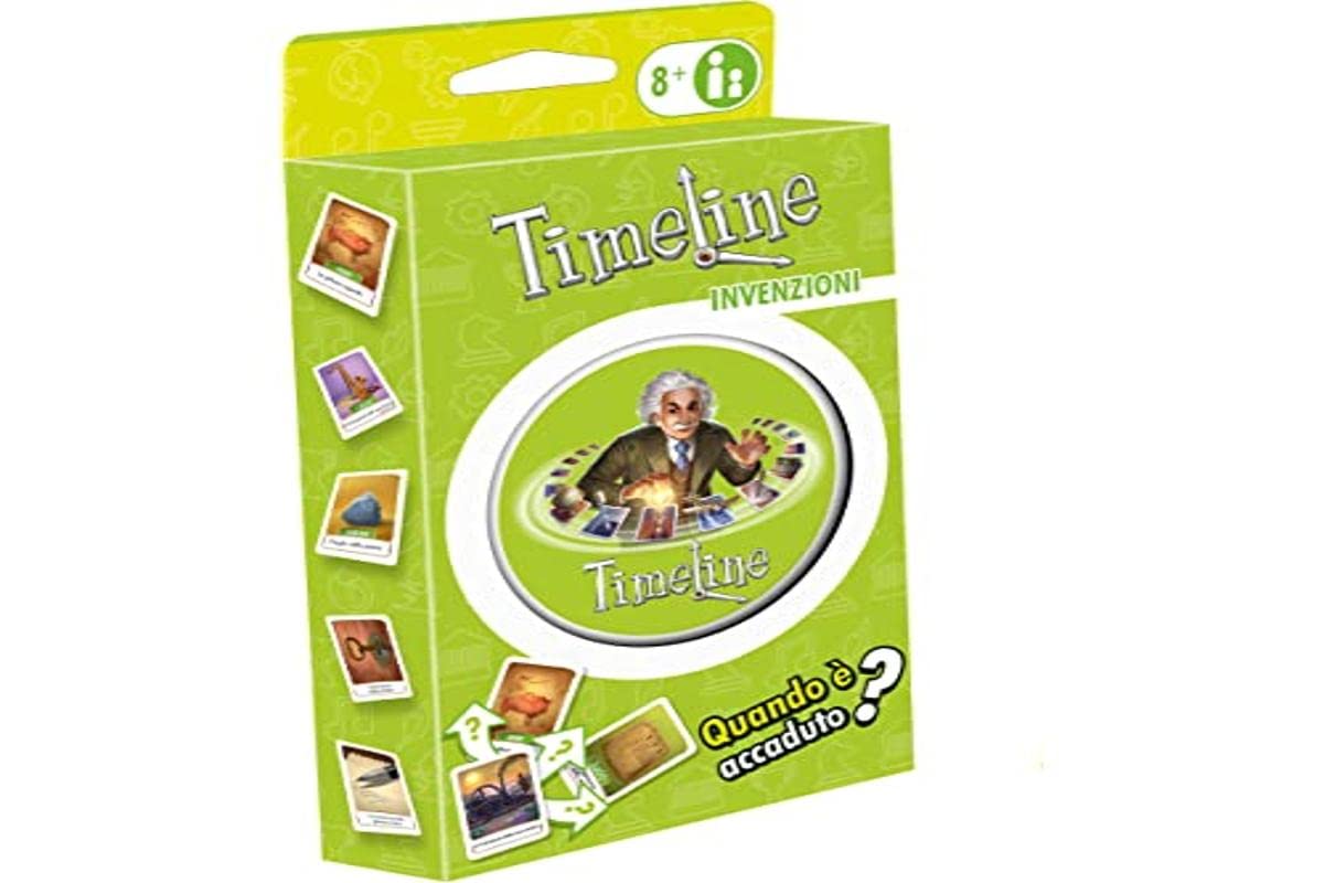 Asmodee - Timeline Inventions, Eco Blister, Card Game, Educational, Pocket Format, Italian Edition, 8303
