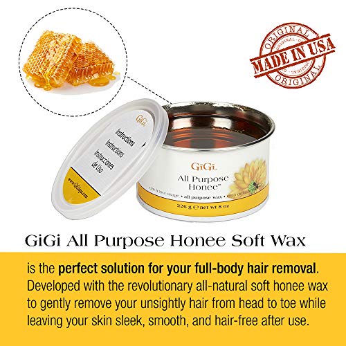 GiGi All Purpose Honee Hair Removal Soft Wax for All Skin and Hair