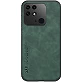 Kepuch Silklike Case for Redmi 10C - Cover Bumper Built-in Metal Plate for Redmi 10C - Green