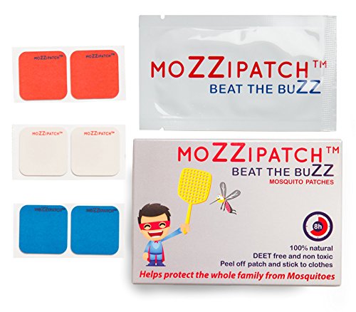 MoZZipatch Mosquito Repellent Patch, 100% Natural, Citrepel, Attach Directly to Clothing or Nearby Objects, Mosquito Protection for Kids and Adults, 12 pack