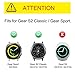 Gear S2 Classic Bands, Gear Sport Band Silicone Strap Quick, Black, Size 20mm