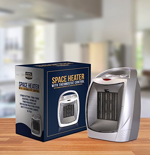 image for Utopia Home Ceramic Space Heater - 750W / 1500W Power Setting - Adjust