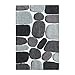 Chardin Home - 100% Pure Cotton Pebbles Bath Rug, Large, 27’’ W x 45’’ L, Grays – Easy Care Machine Wash