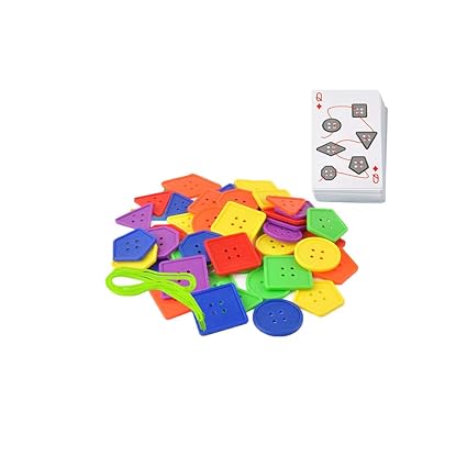  Preschool Lacing Toy Plastic Geometry Buttons