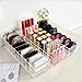 FLYMEI Acrylic Makeup Organizer, 8 Spaces Drawer Organizer for Lipstickers, Blushes, Eyeshadow, 10'' X 3.5'' X 2'' Makeup Organizers and Storage