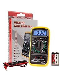 XL830L Mini multímetro digital comercial residencial retroiluminado pantalla LCD Medidas voltímetro probador, corriente CC, resistencia, continuidad, frecuencia