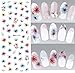 4 sheet Fading Flower Water Decals Ink Painting Nail Transfer Decals Water Color Nail Art Water Seal Water Slide