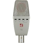 SE ELECTRONICS T2 Multi-Pattern Large Diaphragm Condenser Microphone with Titanium Capsule, Pads &amp; Low-Cut Filters &amp; Shockmount - Professional Studio Recording Microphone