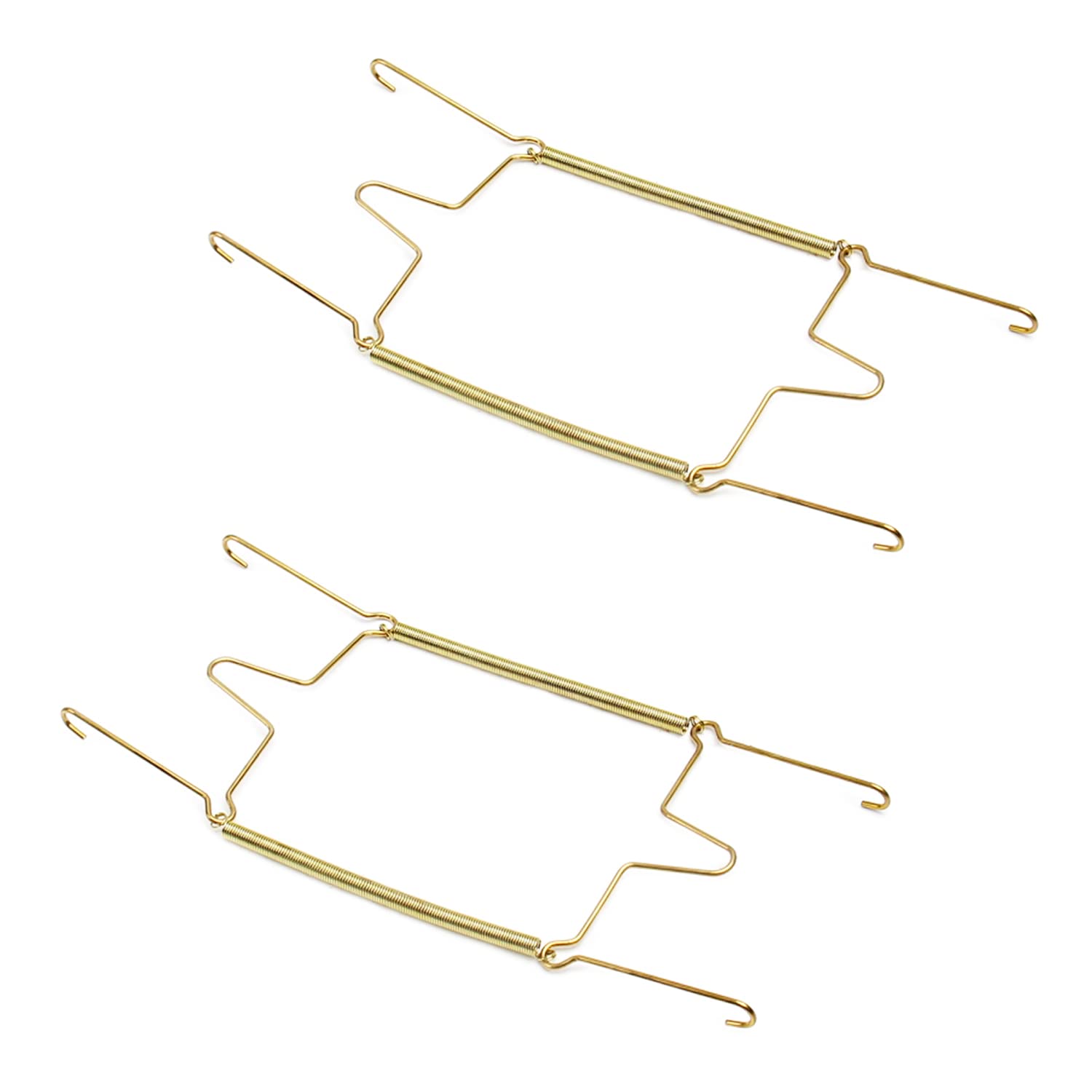 MroMax Plate Hanger for Walls, Plate Hangers Invisible Wall Hooks for Walls Compatible Decorative Plates Hooks Dish Display Holder Stainless Steel Golden 2PCS