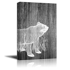 Canvas Wall Art Black and White Abstract Pictures Home Wall Decorations for Bedroom Living Room Paintings Canvas Prints Framed - 12x18 inches