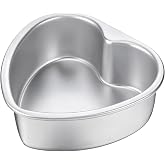 salbsever Heart Shaped Cake Pan, 6 Inch Heart Cake Mold Aluminum Hearts Shaped Pan for Weddings, Parties, and Family Occasions