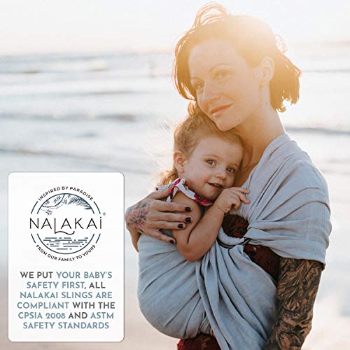 image for Nalakai Luxury Ring Sling Baby Carrier - Extra-Soft Bamboo and Linen F