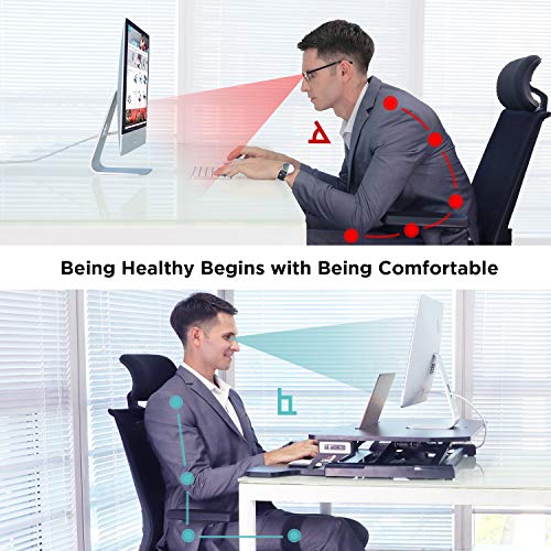 ABOX Standing Desk Converter with Electric Powered Lifting, 34" Height