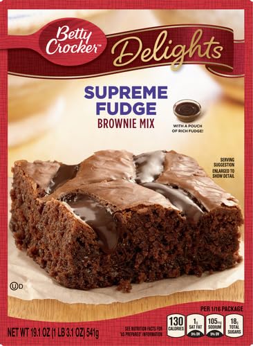 BETTY CROCKER DELIGHTS SUPREME FUDGE BROWNIE MIX, 19.1 OZ.