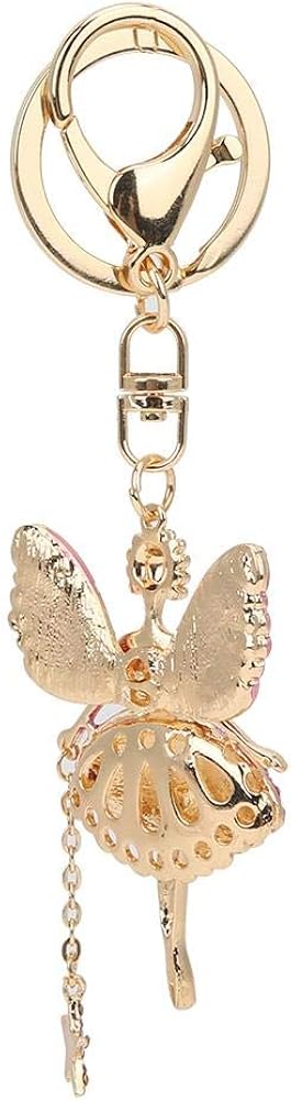 Hztyyier Cute Ballet Dancing Girl Pendant Keychain Women Rhinestone Ballerina Keyring Bag Pendant Car Key Chain Charm Handbag Hanging Gift - Image 4