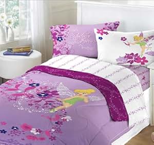 Amazon.com: Disney's Tinkerbell Purple Full Size Comforter & Sheet Set (5 Piece Bedding): Home ...