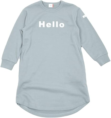 Amazon フォブ Hello スウェット ワンピース 無地 子供服 キッズ 女の子 ジュニア S 90 100cm グレー Gy ワンピース チュニック 通販