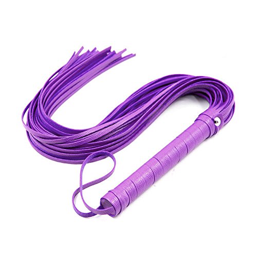 B&M's Mart Super Soft and Comfort 4-Pics Kits with Mouth Gag, Floggers, Eye mask, Handcuffs Adjustable Cuffs Rele Strap - Cosplay Accessories (Purple)
