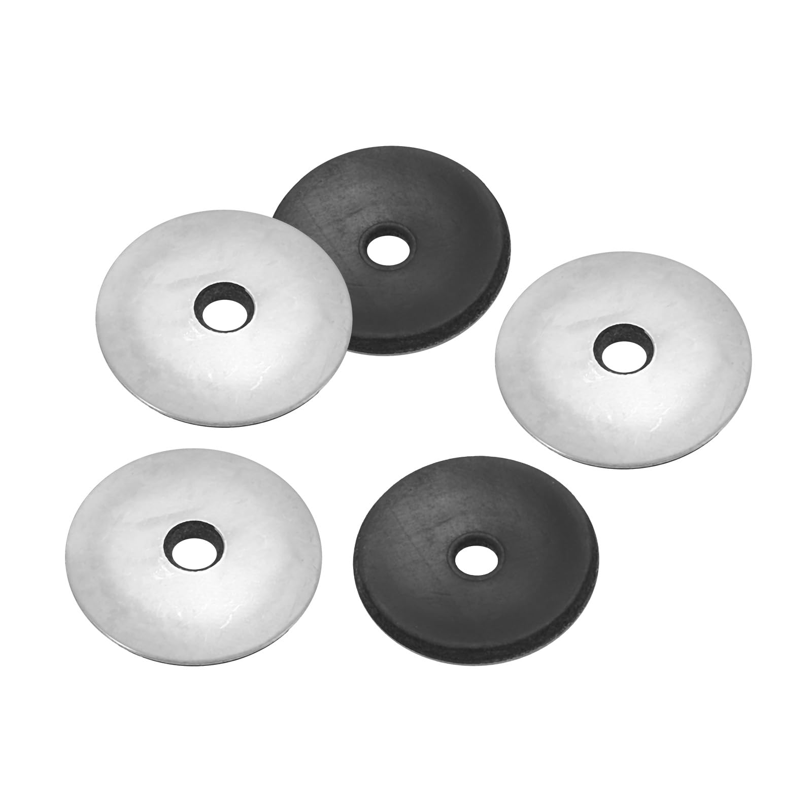 PATIKIL 7/32"x1" EPDM Bonded Sealing Washers, 50 Pieces 201 Stainless Steel Bonded Sealing Neoprene Rubber Washers Gasket for Marine Bolt Supply (#12)