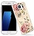 S7 Edge Case - Case for Galaxy S7 Edge - Cover Compatible for Samsung S7 Edge - Retro Flower Design (Flexible TPU Protective Silicone)