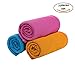 Plcao Instant Relief Cooling Towel for Sports, Golf, Workout, Fitness, Gym, Yoga, Pilates, Travel, Camping & More - Set of 3 included (Blue, Red,Orange ) 34